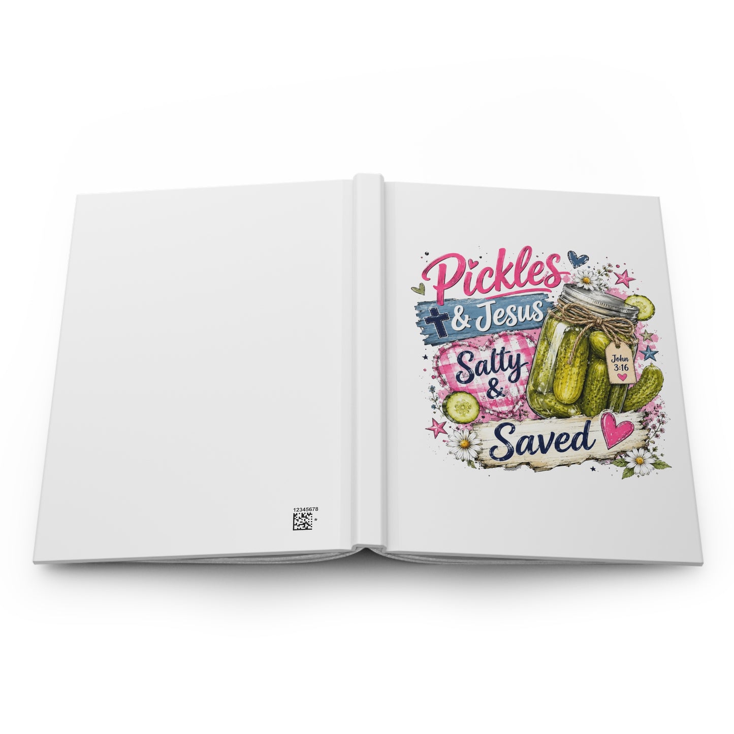 Pickles & Jesus Hardcover Journal — "Salty & Saved" Christian Faith Notebook