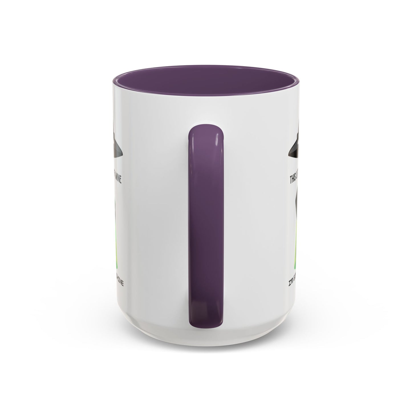 Alien UFO Coffee Mug — "This Little Light of Mine" Cute Green Alien Accent Mug (11/15oz)