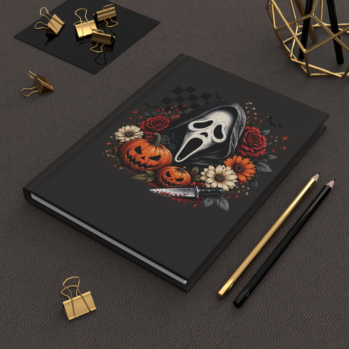 Scream Mask Halloween Hardcover Journal
