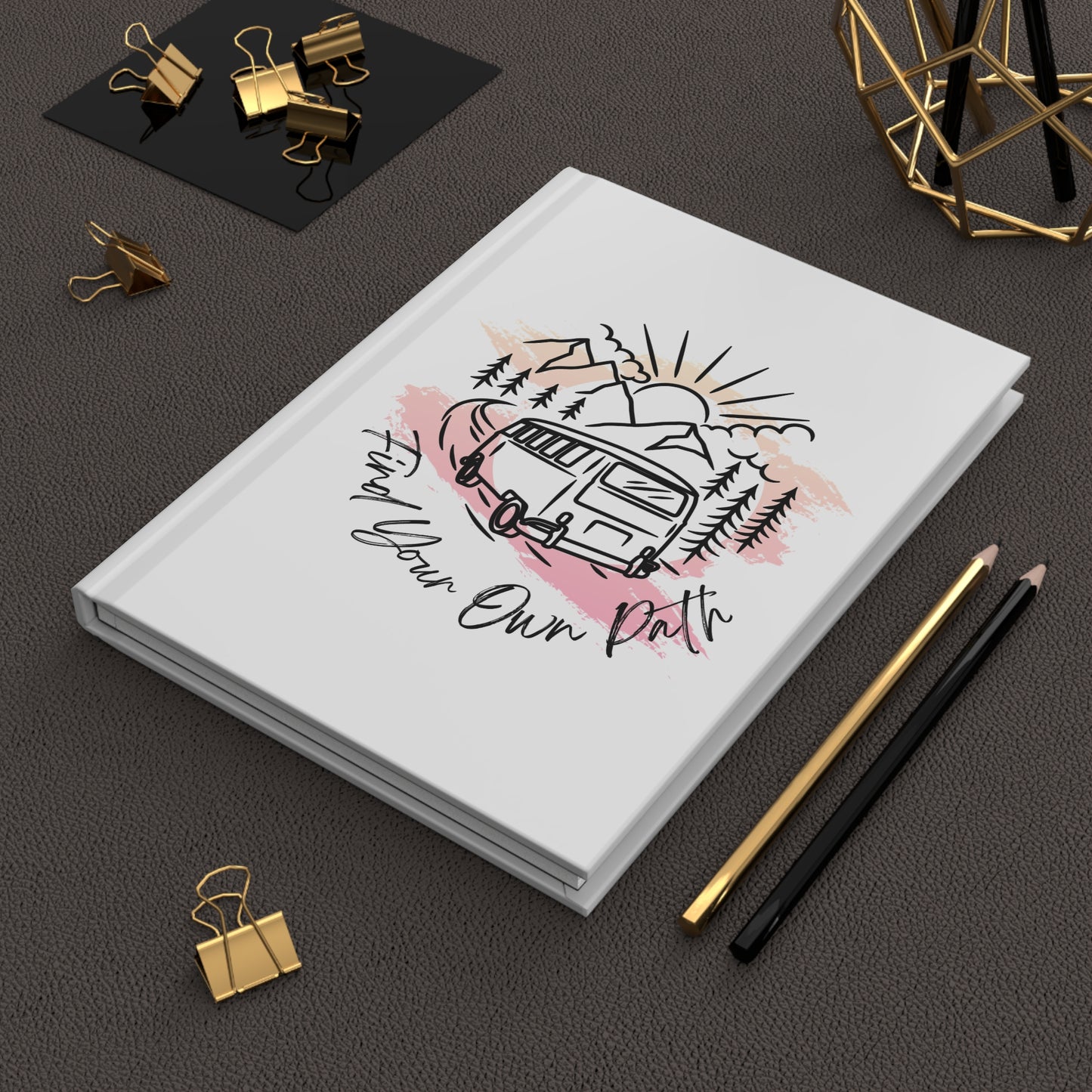 Find Your Own Path Hardcover Journal — Adventure Van Travel Notebook