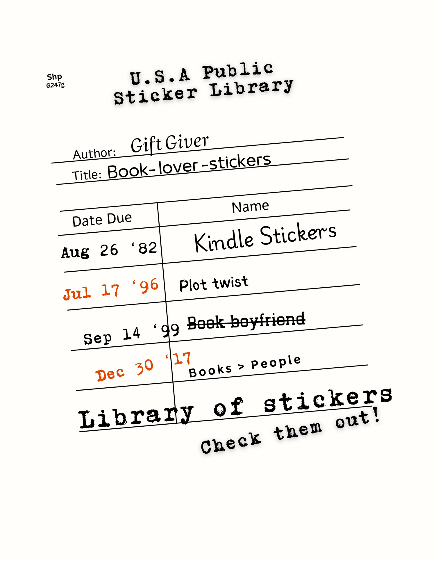 Shop all Book-ish Stickers