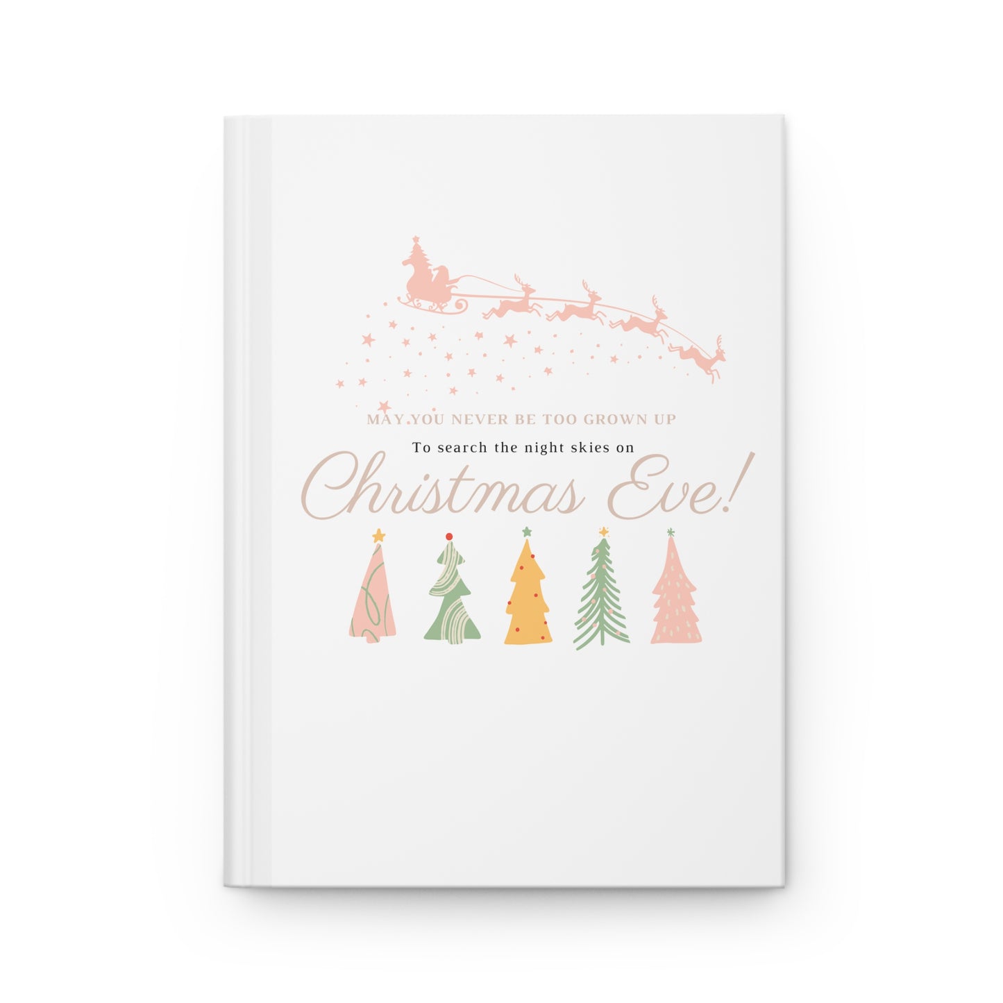 Christmas Eve Hardcover Journal — "To Search the Night Skies on Christmas Eve" Holiday Keepsake