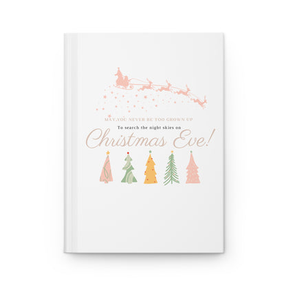 Christmas Eve Hardcover Journal — "To Search the Night Skies on Christmas Eve" Holiday Keepsake