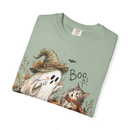 Halloween Ghost & Fox T-Shirt — Cute 'Boo!' Autumn Pumpkin Tee