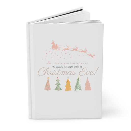 Christmas Eve Hardcover Journal — "To Search the Night Skies on Christmas Eve" Holiday Keepsake