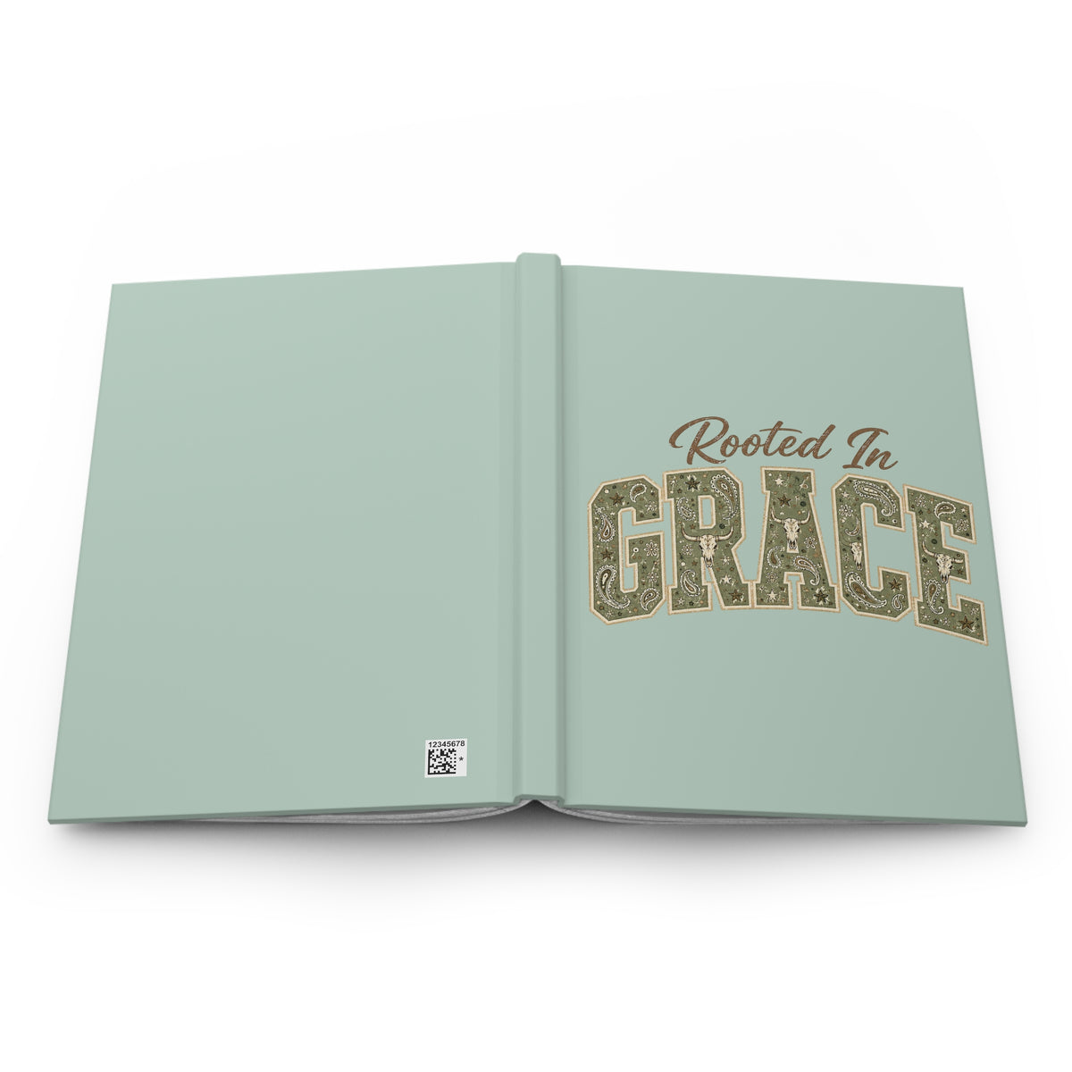 Rooted in Grace Hardcover Journal — Lined Christian Daily Reflection Notebook