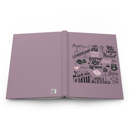 Faith-Inspired Hardcover Journal — "Saved By Grace" Christian Scripture Notebook