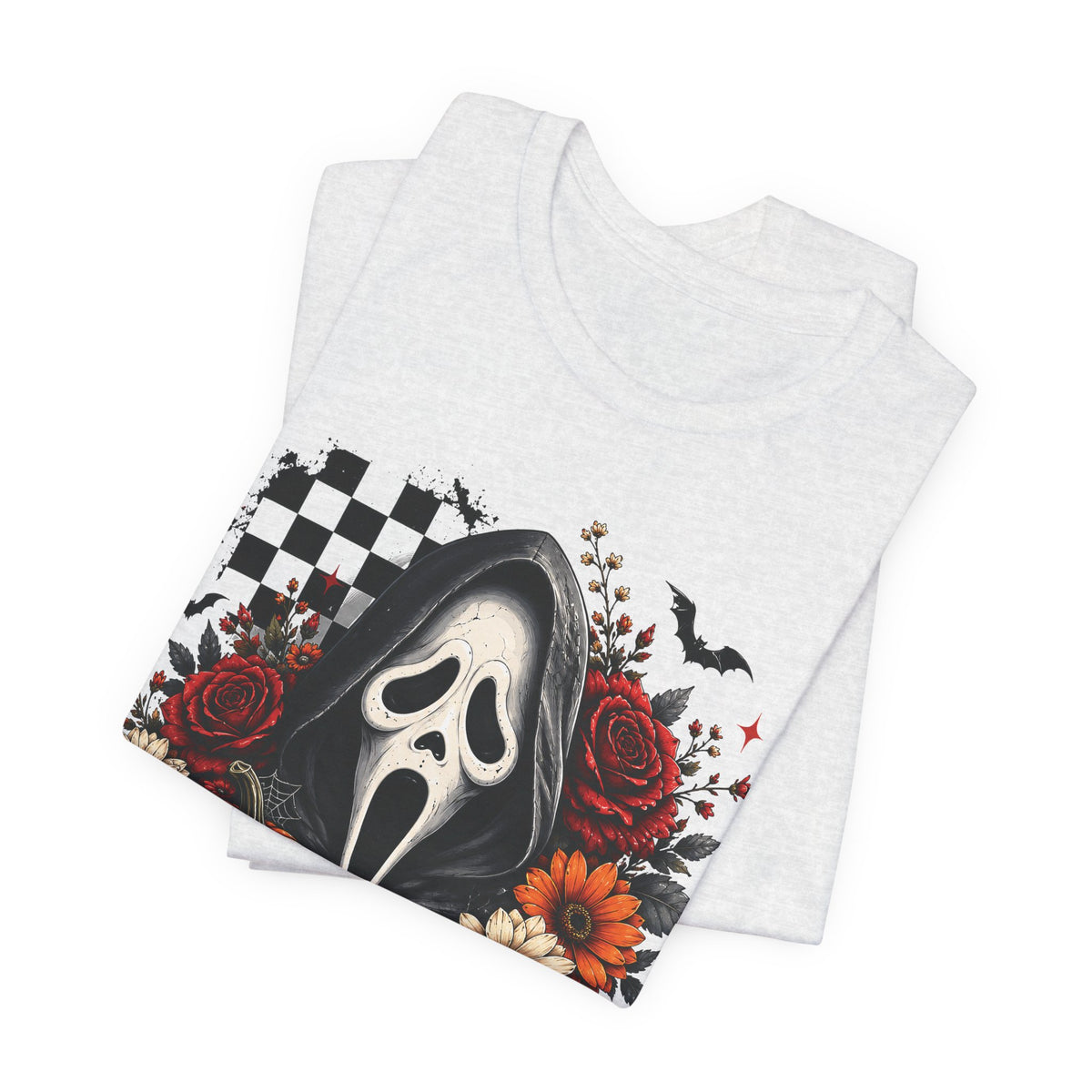 Scream Mask Halloween Tee — Pumpkin & Rose Horror Graphic T-Shirt