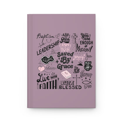 Faith-Inspired Hardcover Journal — "Saved By Grace" Christian Scripture Notebook