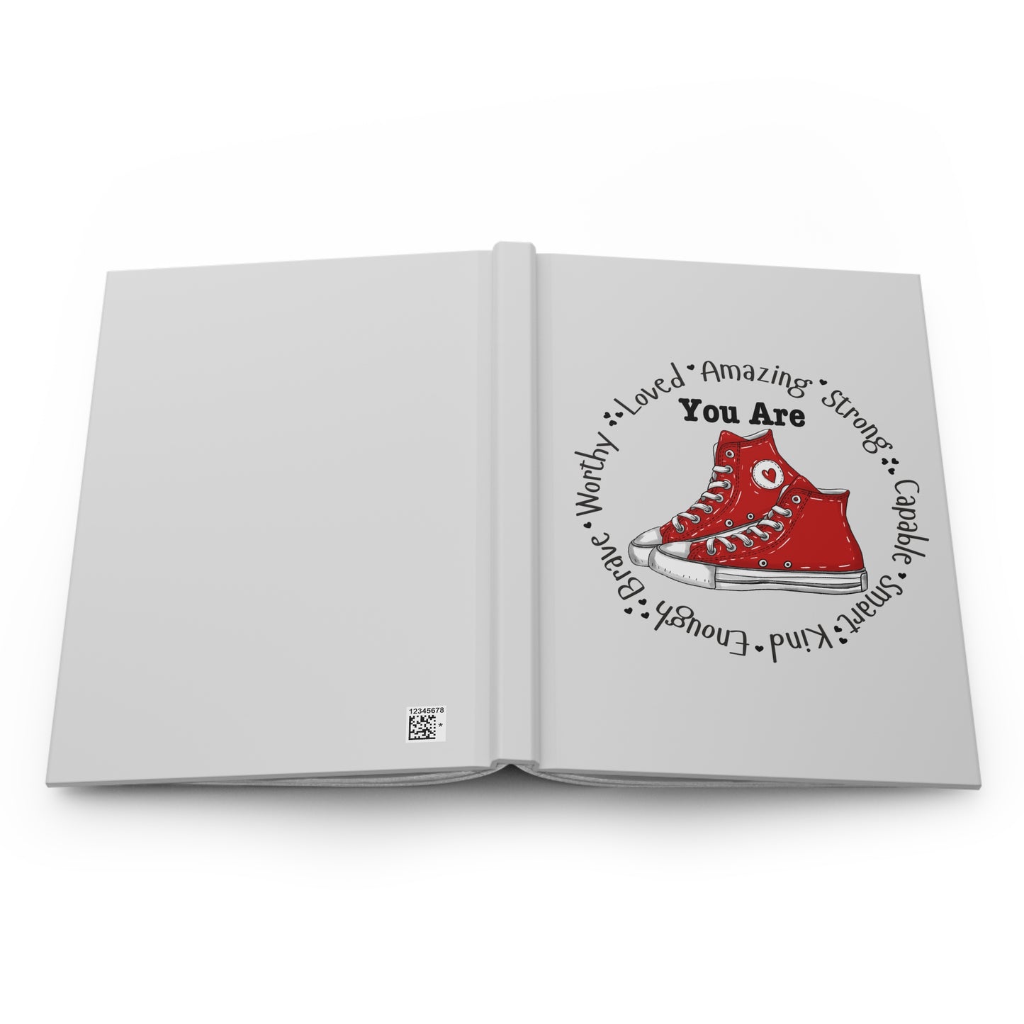 You Are Loved Journal — Red Sneakers Inspirational Hardcover Journal