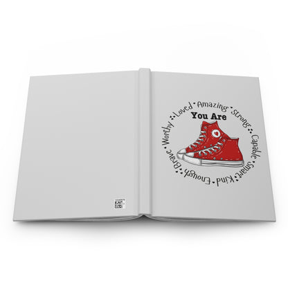 You Are Loved Journal — Red Sneakers Inspirational Hardcover Journal