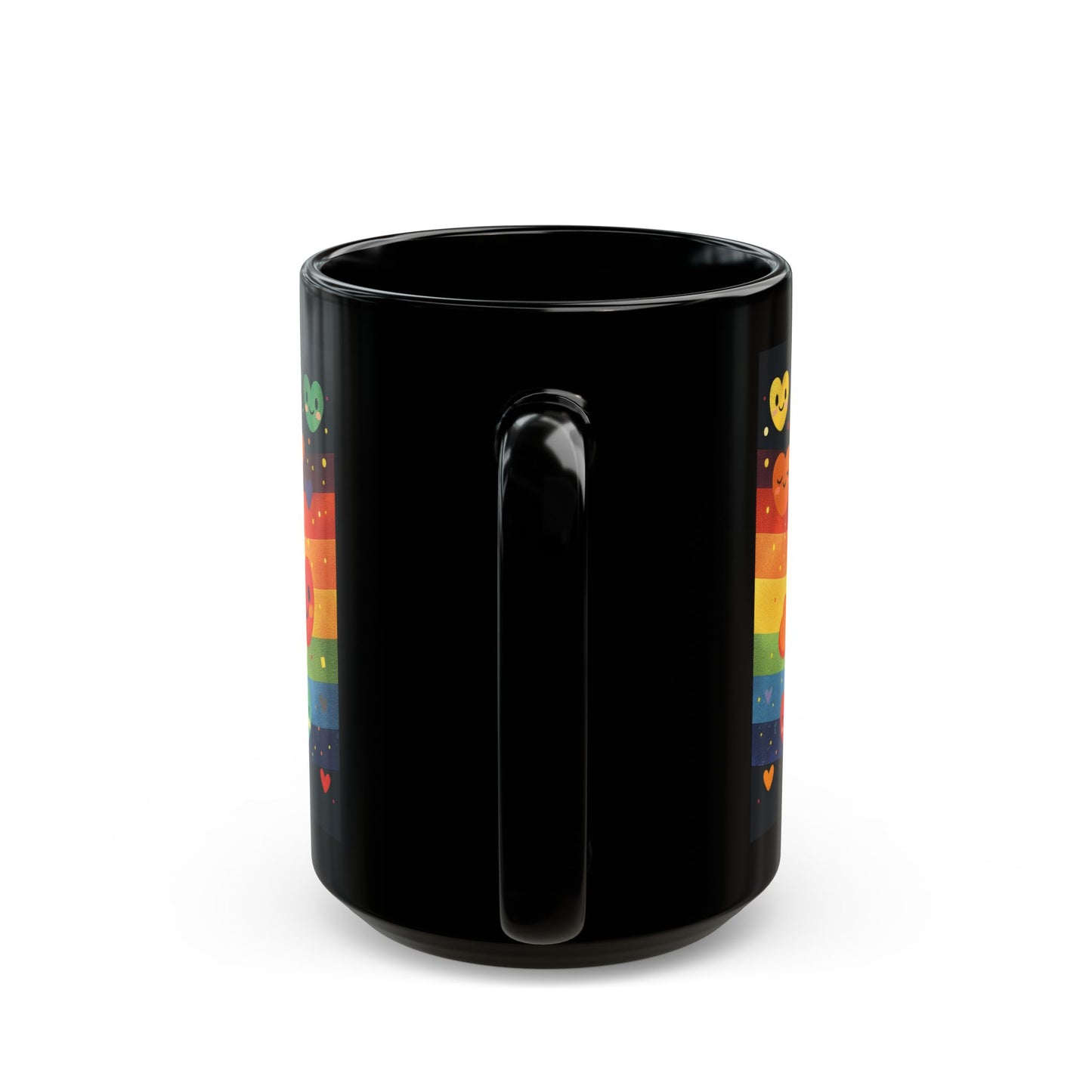 Black Hearts and Rainbow Mug (11oz, 15oz)