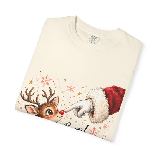 Reindeer Boop T-Shirt — Cute Santa Nose Touch Christmas Tee
