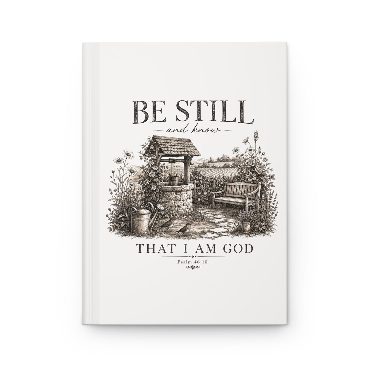 Be Still Hardcover Journal — Faith Prayer Notebook (Psalm 46:10)