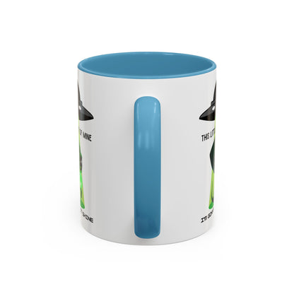 Alien UFO Coffee Mug — "This Little Light of Mine" Cute Green Alien Accent Mug (11/15oz)