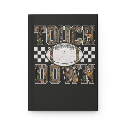 Touchdown Football Journal — Camo Grunge Lined Hardcover Notebook