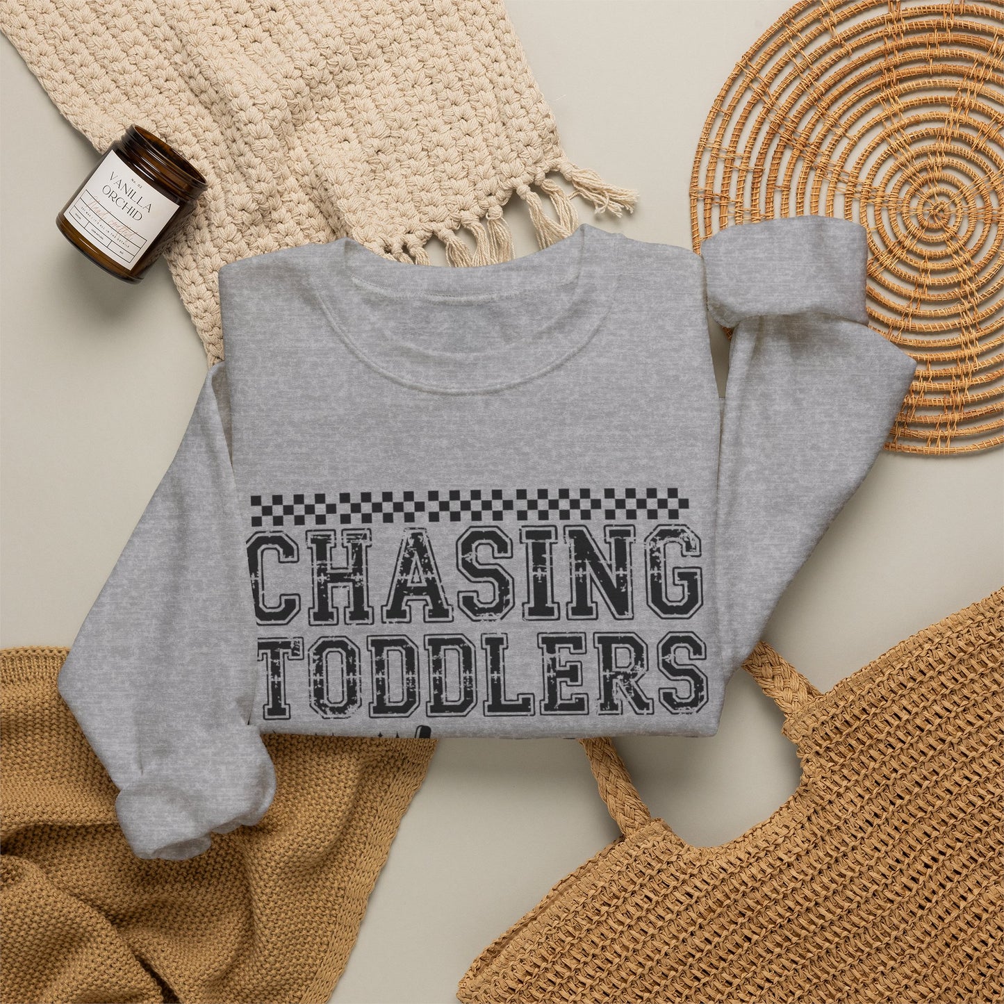 Chasing toddlers and Jesus Sweatshirt