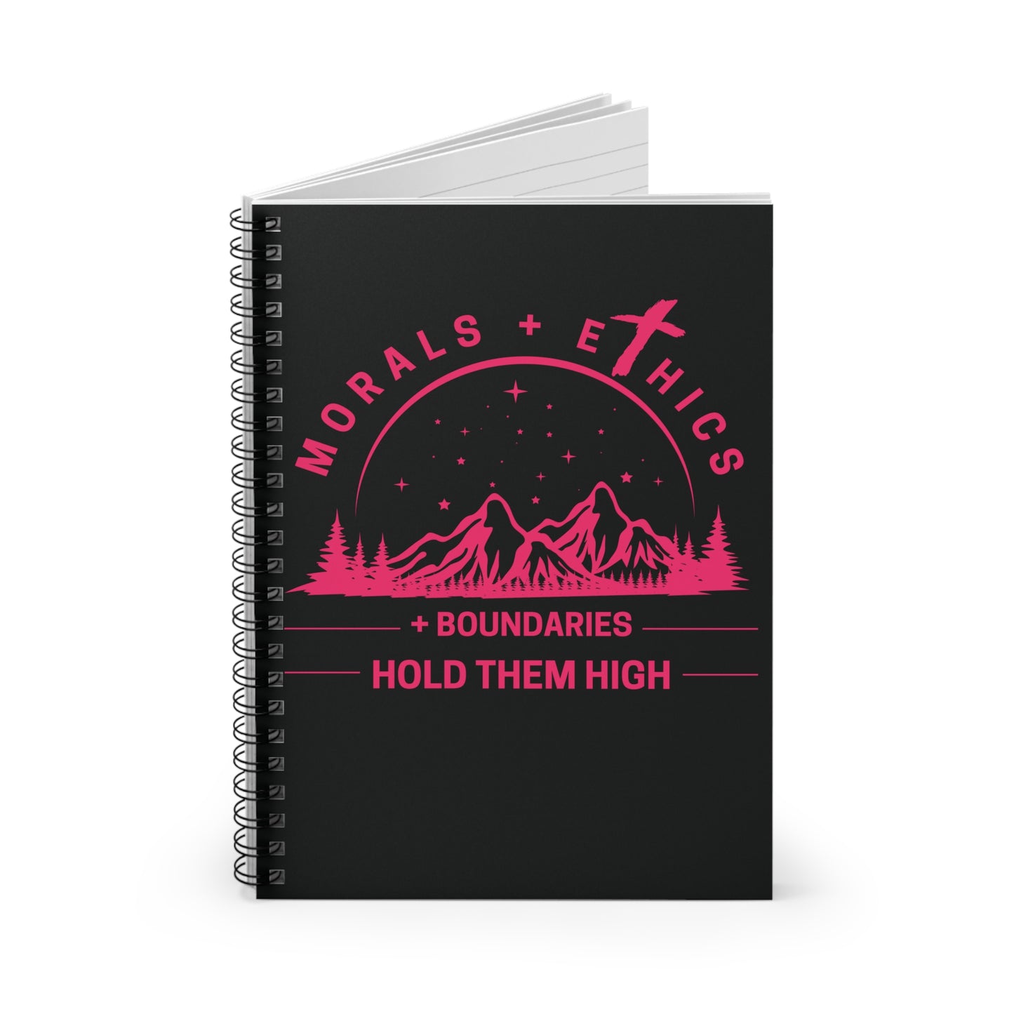 Morals + Ethics Notebook — "Boundaries: Hold Them High" Spiral Journal