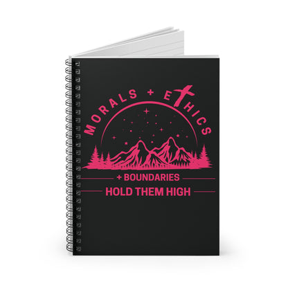 Morals + Ethics Notebook — "Boundaries: Hold Them High" Spiral Journal