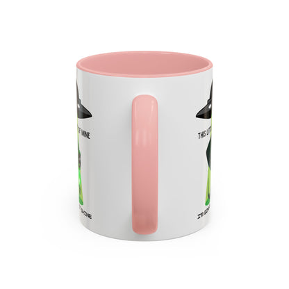 Alien UFO Coffee Mug — "This Little Light of Mine" Cute Green Alien Accent Mug (11/15oz)