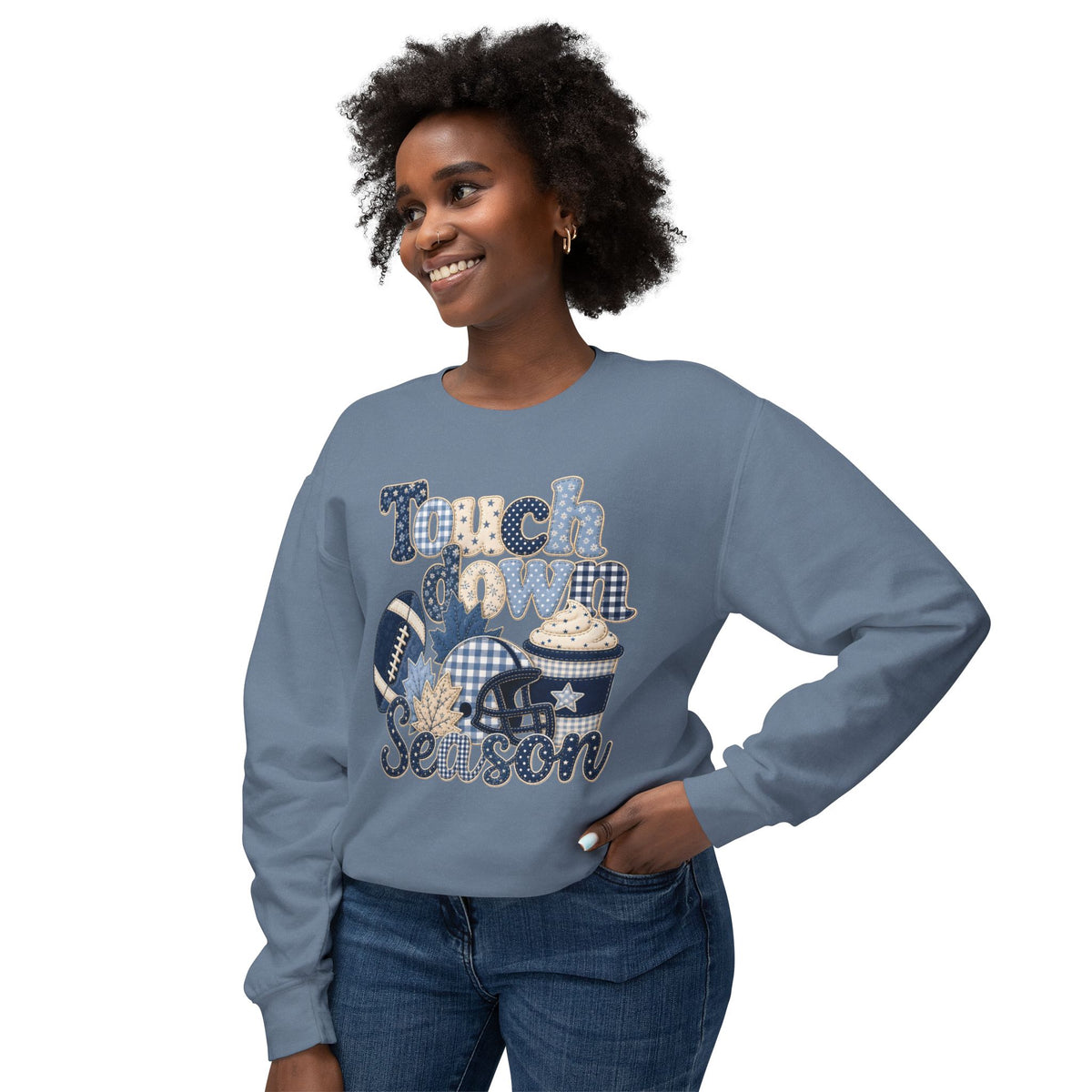Grandma's and Nana's Touchdown game day Crewneck Sweatshirt