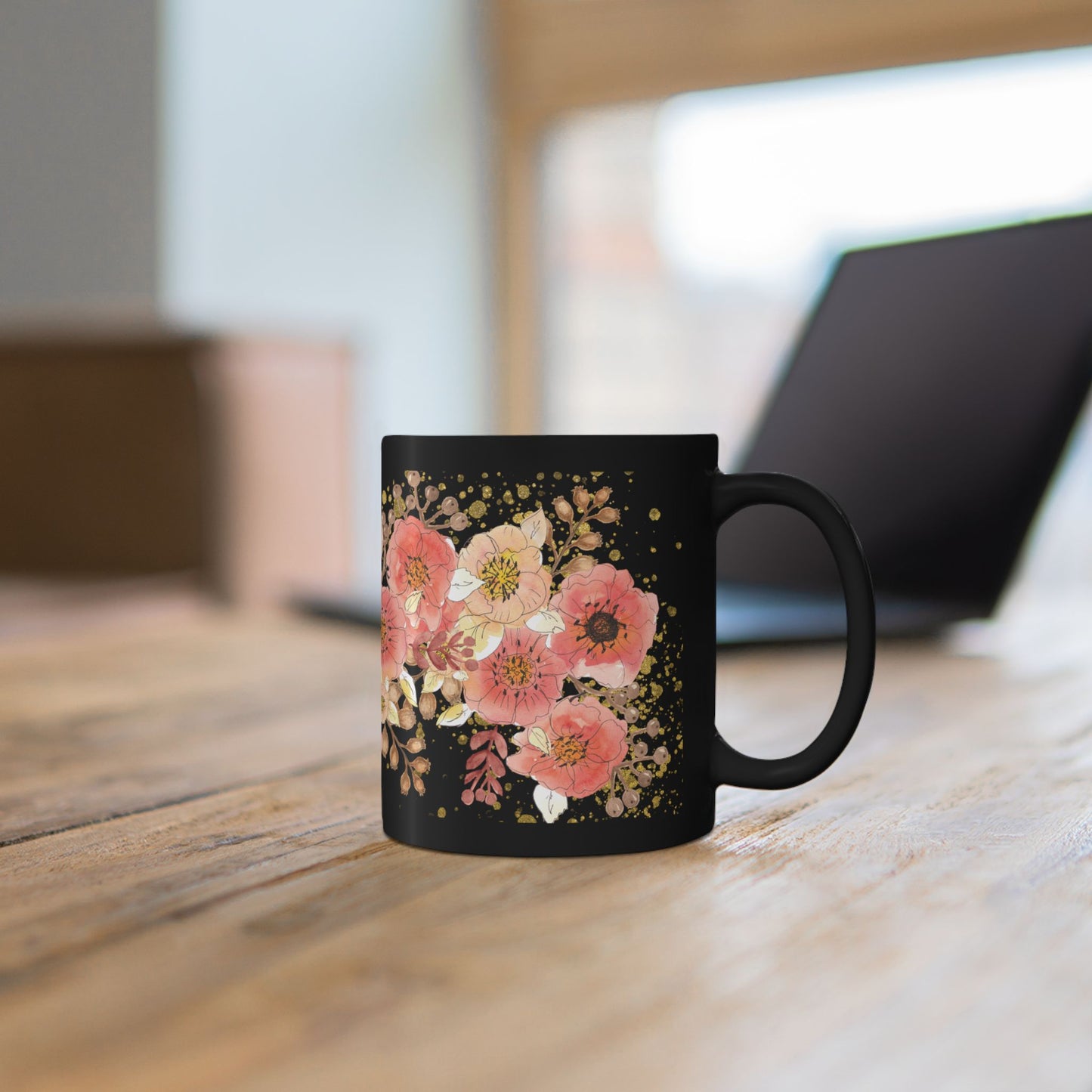 Pink Floral Coffee Mug