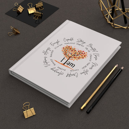 I Am Inspirational Hardcover Journal — Faith-Based Gratitude Tree Notebook