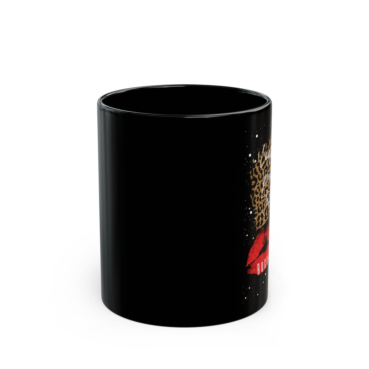Leopard Print Taste Gypsy Soul Rock and Roll Black Rocker Mug (11oz, 15oz)