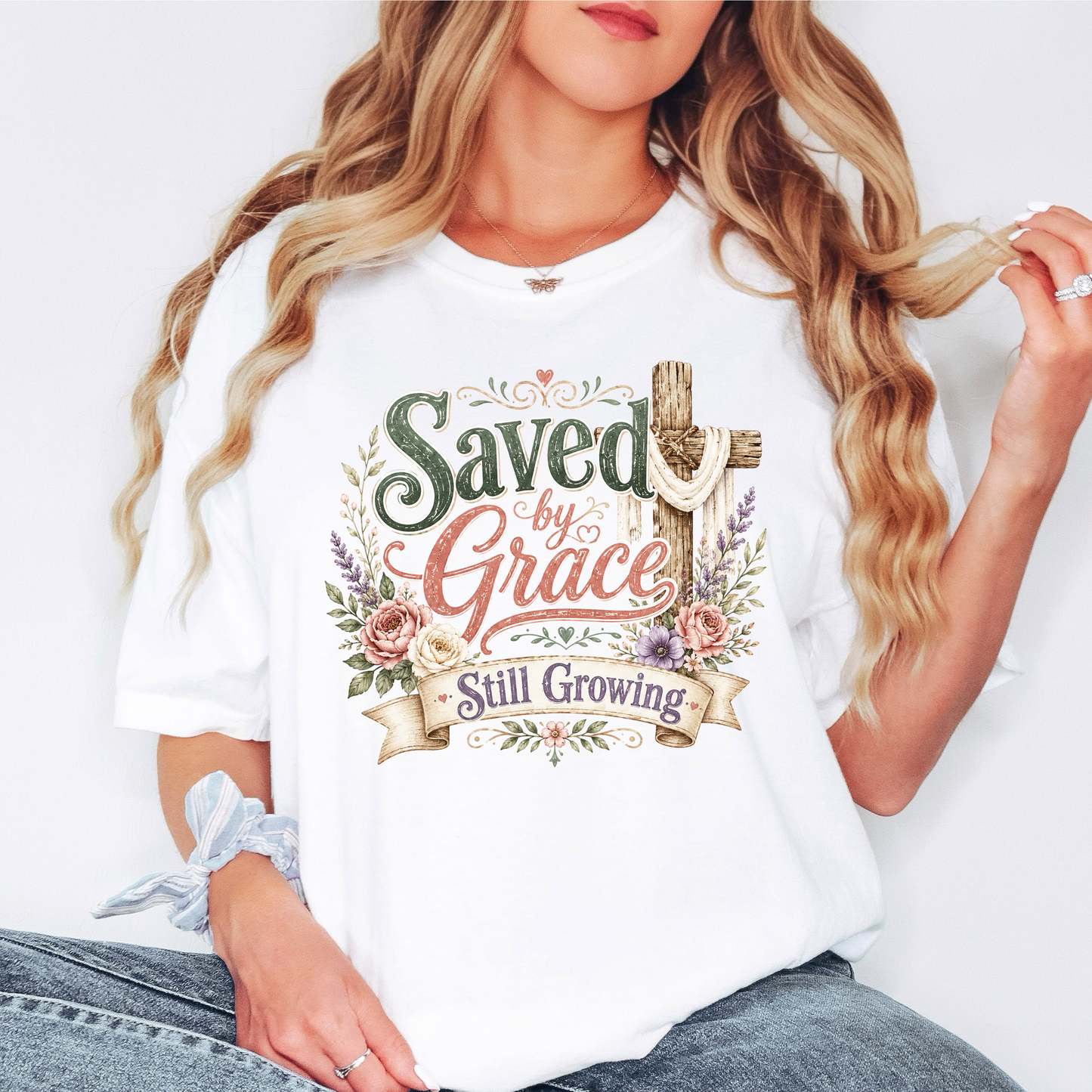 Saved by Grace still growing- Faith T-shirt