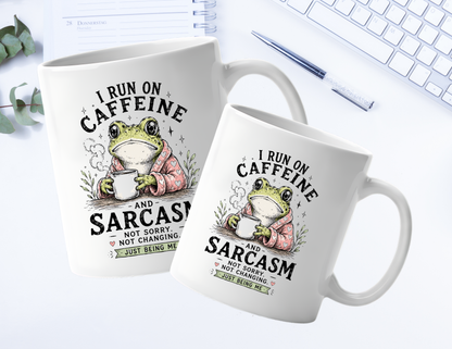 Sane & Sassy Ceramic Mug — Floral Self-Care Coffee Mug (11oz, 15oz)