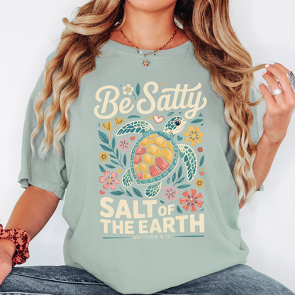 Be Salty Sea Turtle T-Shirt — "Salt of the Earth" Coastal Graphic Tee