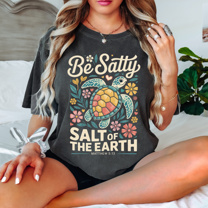 Be Salty Sea Turtle T-Shirt — "Salt of the Earth" Coastal Graphic Tee