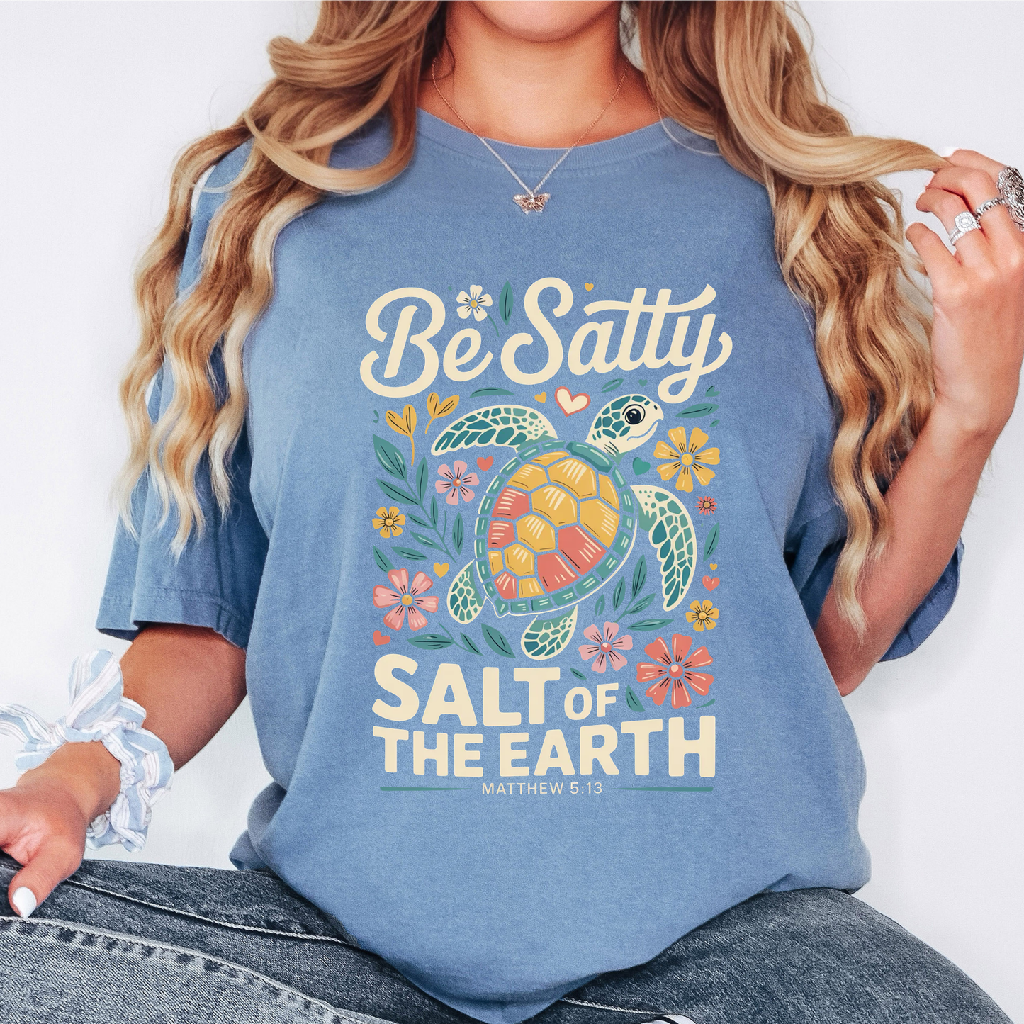 Be Salty Sea Turtle T-Shirt — "Salt of the Earth" Coastal Graphic Tee
