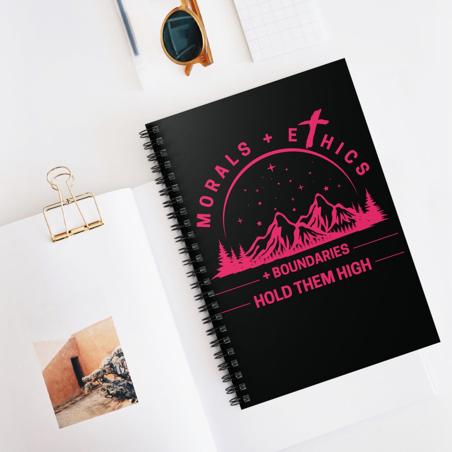 Morals + Ethics Notebook — "Boundaries: Hold Them High" Spiral Journal