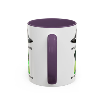 Alien UFO Coffee Mug — "This Little Light of Mine" Cute Green Alien Accent Mug (11/15oz)