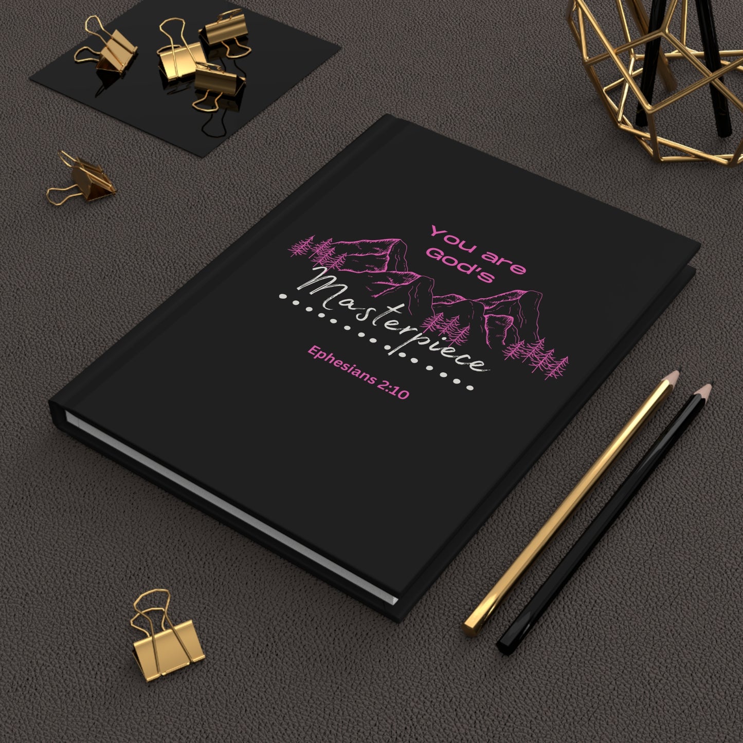 Hardcover Journal — "You Are God's Masterpiece" Christian Inspirational Notebook (Ephesians 2:10)