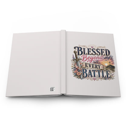 Blessed Beyond Every Battle Hardcover Journal — Inspirational Christian Prayer & Gratitude Notebook