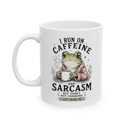 Sane & Sassy Ceramic Mug — Floral Self-Care Coffee Mug (11oz, 15oz)