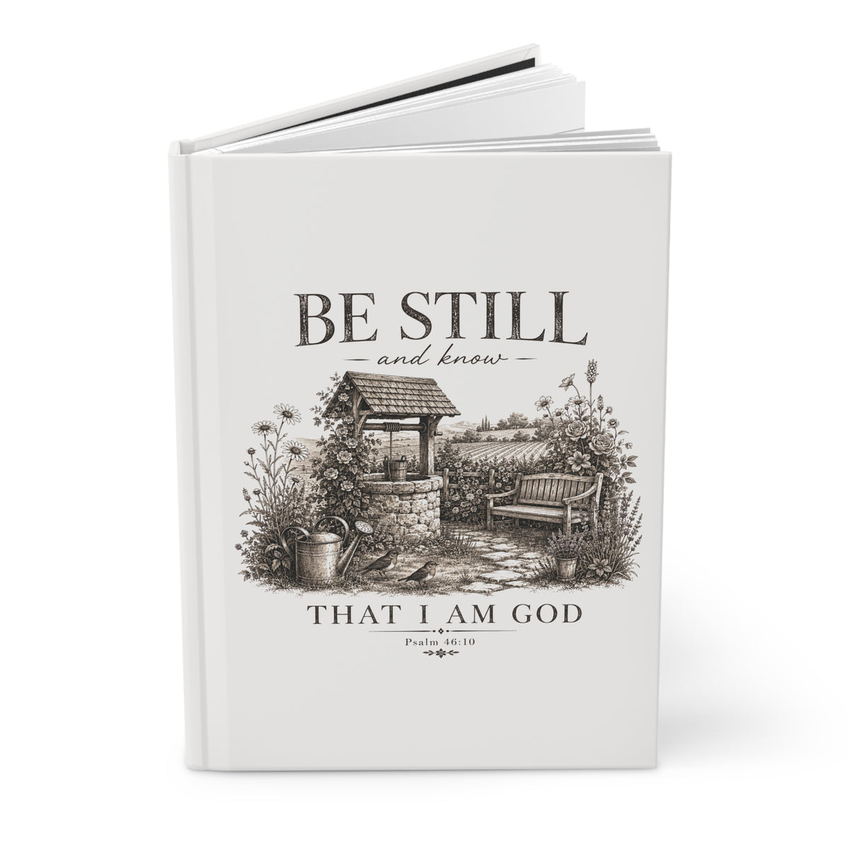 Be Still Hardcover Journal — Faith Prayer Notebook (Psalm 46:10)