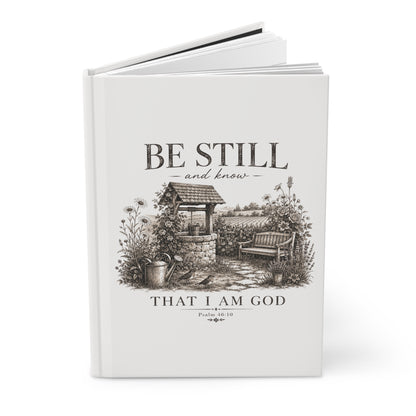 Be Still Hardcover Journal — Faith Prayer Notebook (Psalm 46:10)