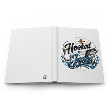 Hooked on Jesus Hardcover Journal — Fishing Faith Notebook for Christian Anglers