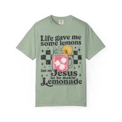 Christian Lemonade Graphic Tee — "Life Gave Me Some Lemons" Faith T-Shirt