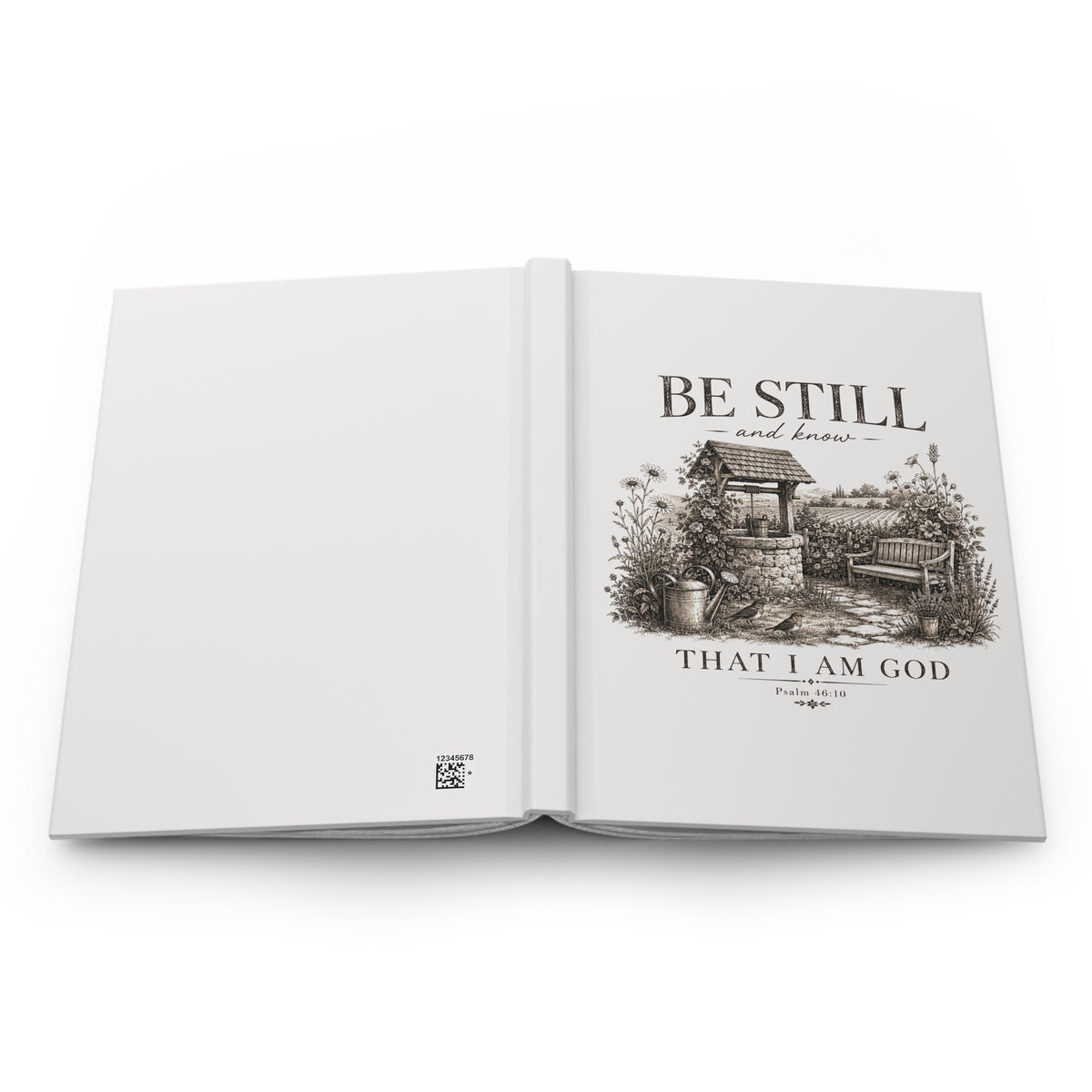 Be Still Hardcover Journal — Faith Prayer Notebook (Psalm 46:10)