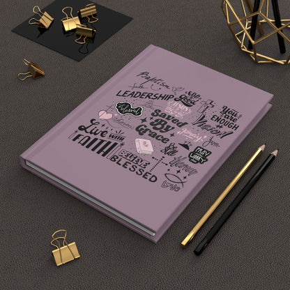 Faith-Inspired Hardcover Journal — "Saved By Grace" Christian Scripture Notebook