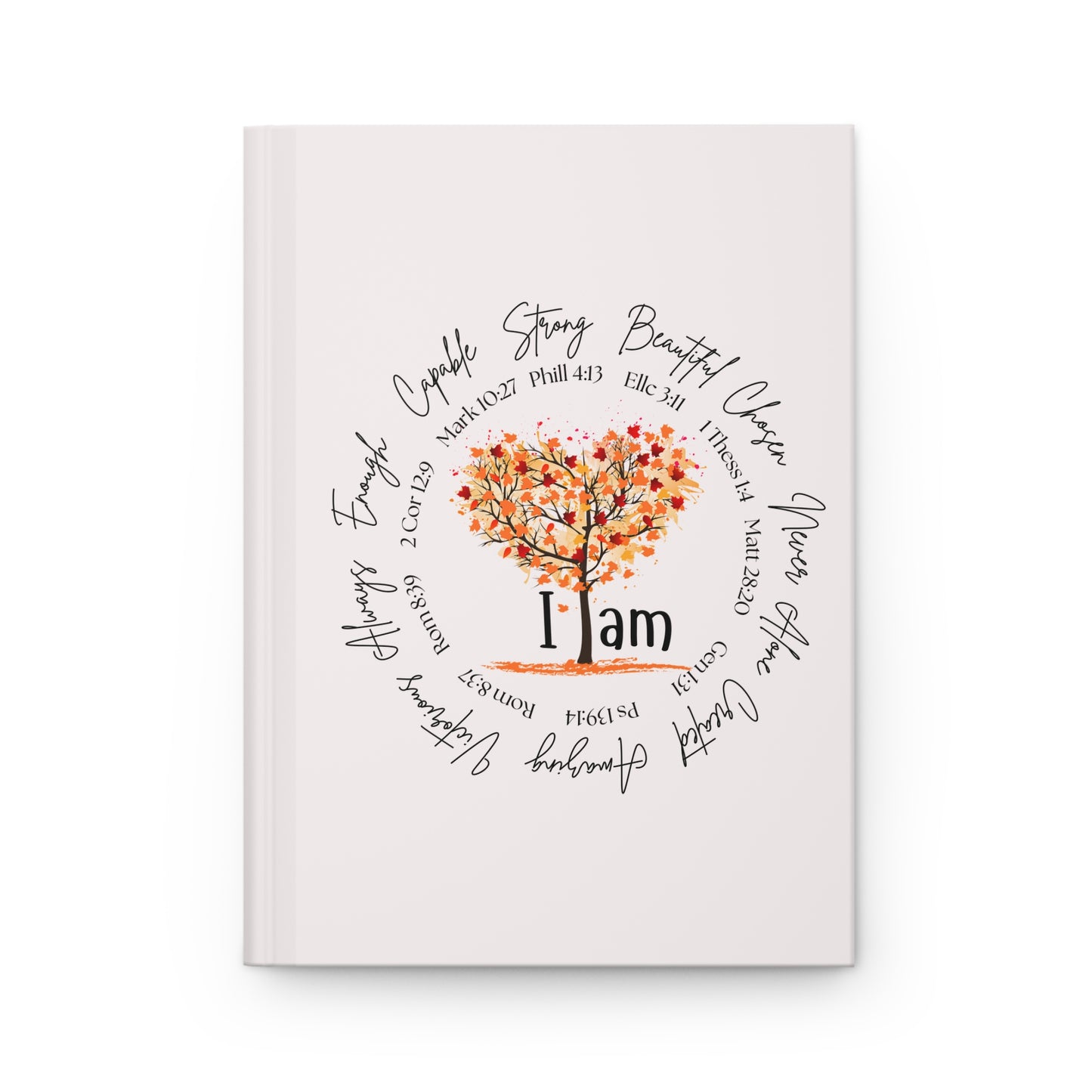 I Am Inspirational Hardcover Journal — Faith-Based Gratitude Tree Notebook