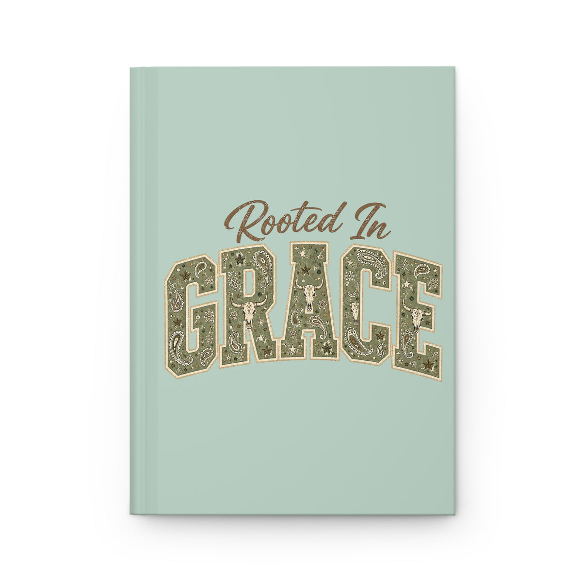 Rooted in Grace Hardcover Journal — Lined Christian Daily Reflection Notebook