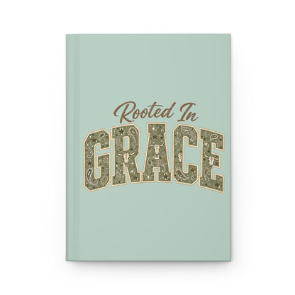 Rooted in Grace Hardcover Journal — Lined Christian Daily Reflection Notebook