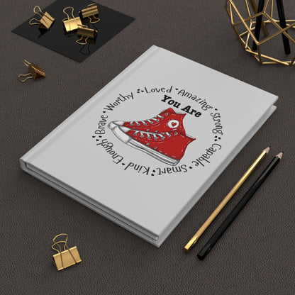 You Are Loved Journal — Red Sneakers Inspirational Hardcover Journal