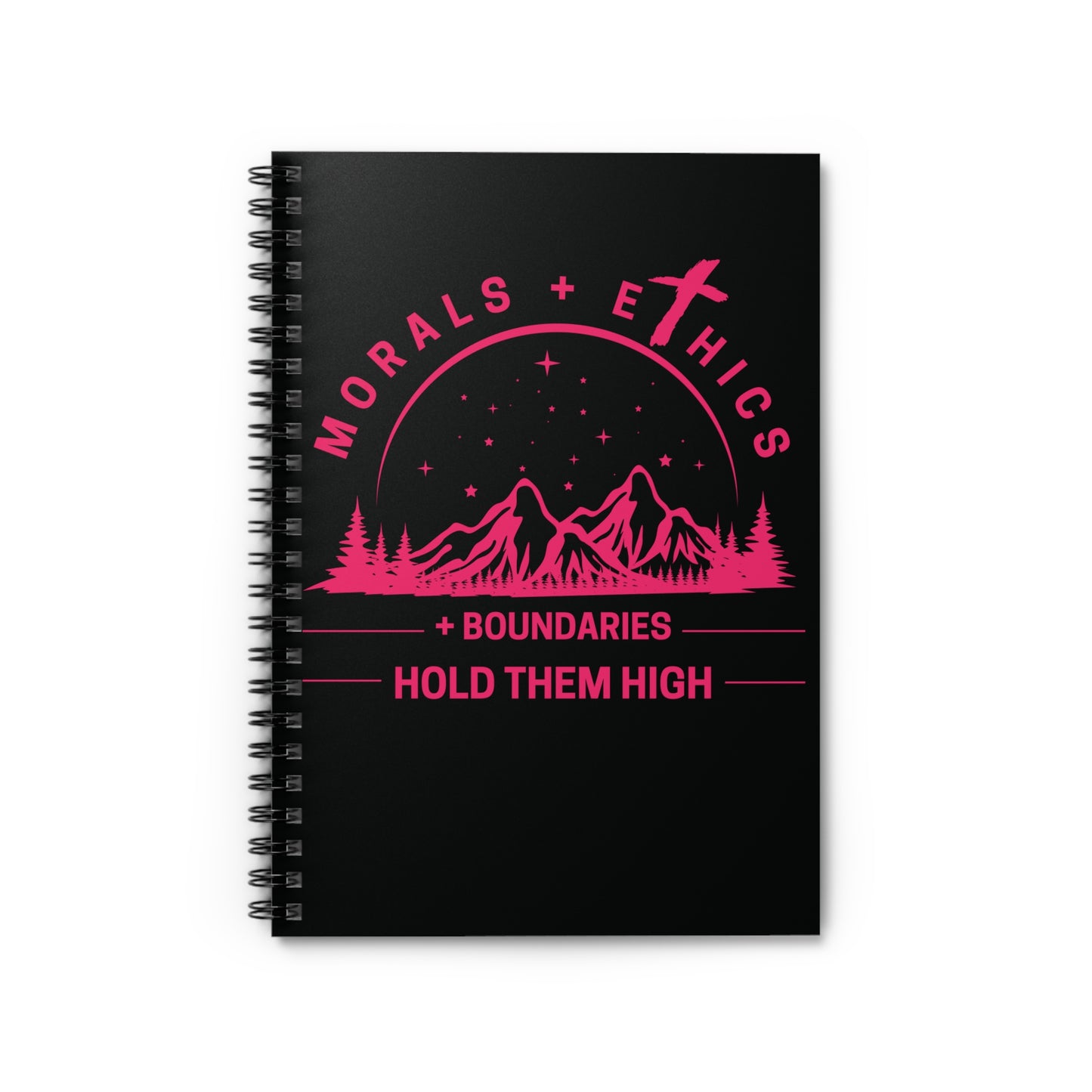 Morals + Ethics Notebook — "Boundaries: Hold Them High" Spiral Journal
