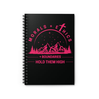 Morals + Ethics Notebook — "Boundaries: Hold Them High" Spiral Journal